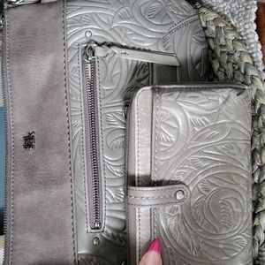 Crossbody purse and matching wallet